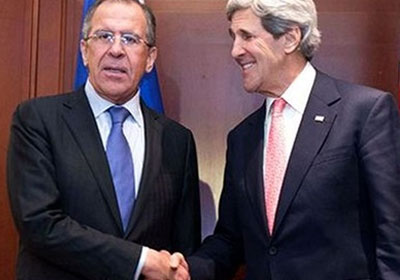 وزير الخارجية الأمريكي جون كيري ونظيره الروسي سيرجي لافروف